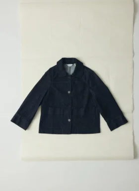 Veste en denim indigo biologique à manches larges