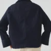 Veste en denim indigo biologique à manches larges