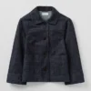 Veste en denim indigo biologique à manches larges