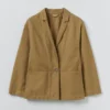 Veste en sergé de coton et lin