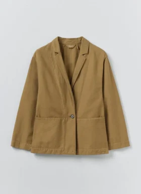 Veste en sergé de coton et lin