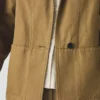 Veste en sergé de coton et lin
