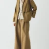 Veste en sergé de coton et lin