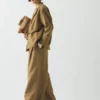 Veste en sergé de coton et lin