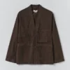 Veste en sergé de coton teint en pièce