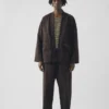 Veste en sergé de coton teint en pièce