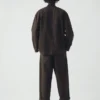 Veste en sergé de coton teint en pièce