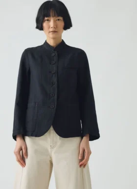 Veste soignée en coton et lin